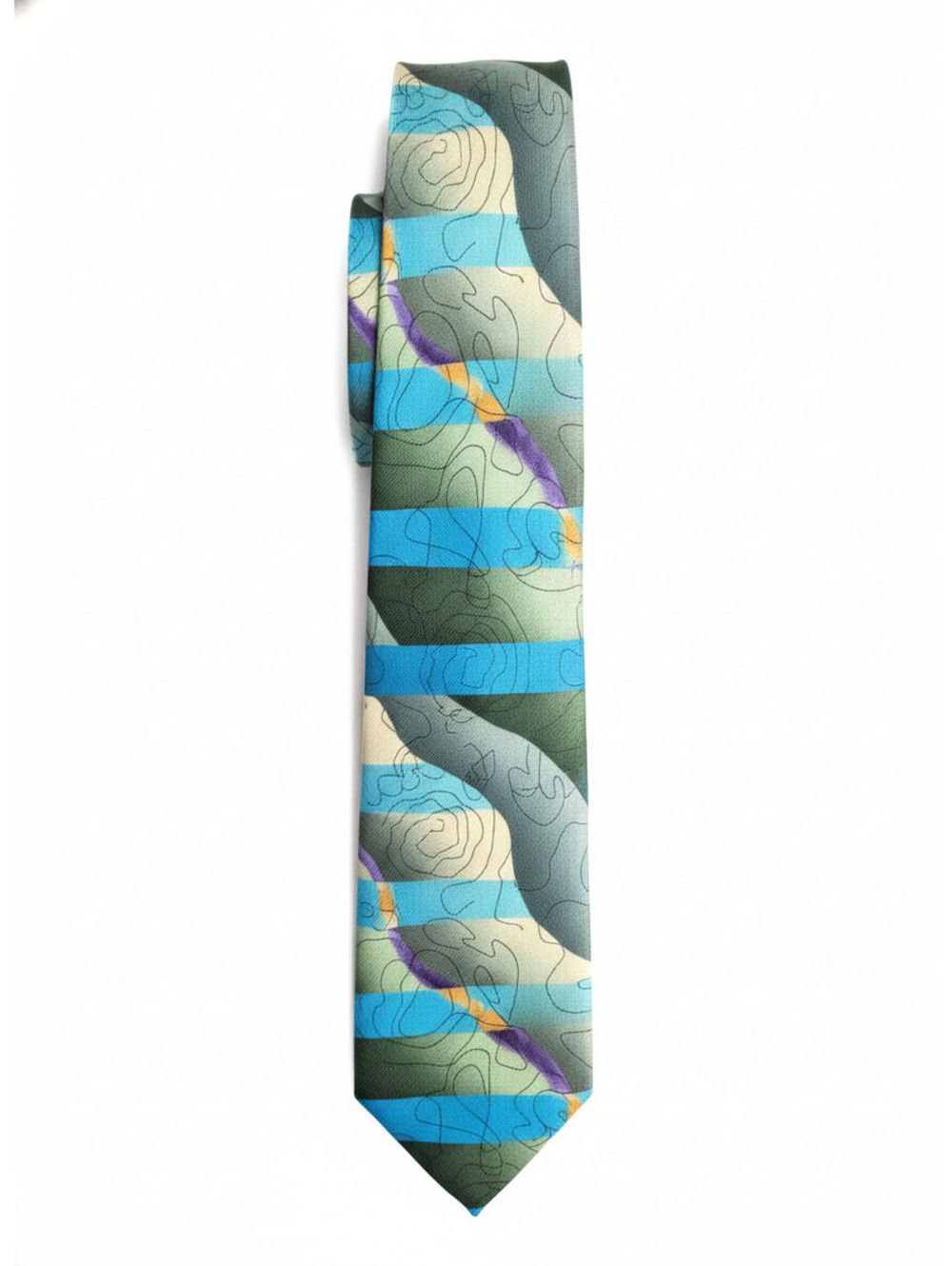 J. Garcia Another Butterfly Collection Silky Men's Tie with Abstract Pattern